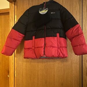 Kids Black and Red Puffer Jacket